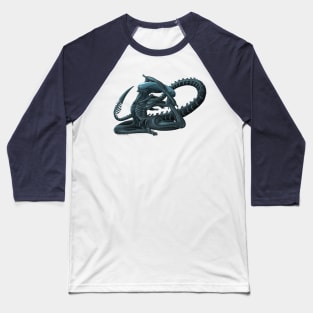 Alien yoga Baseball T-Shirt